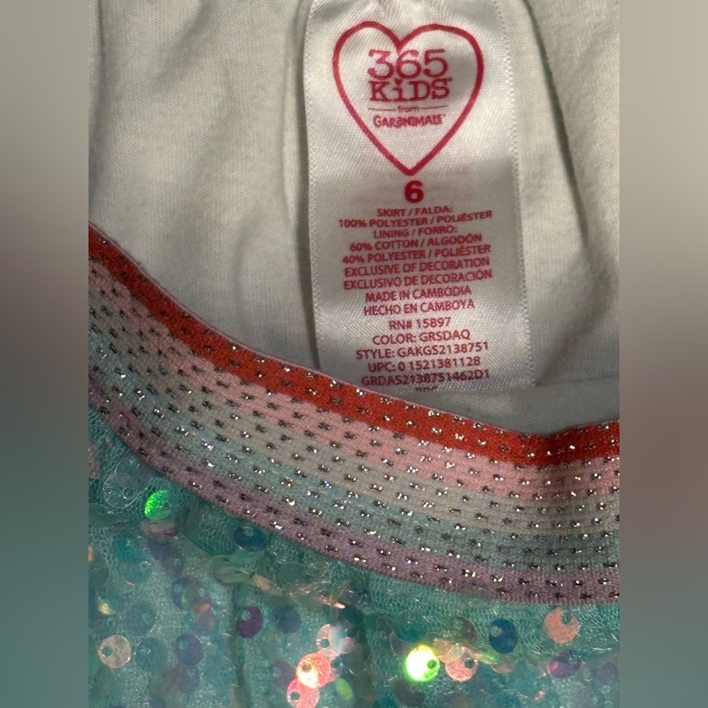 Garanimals Sparkling Aqua Sequin Skirt - Picture 6 of 6